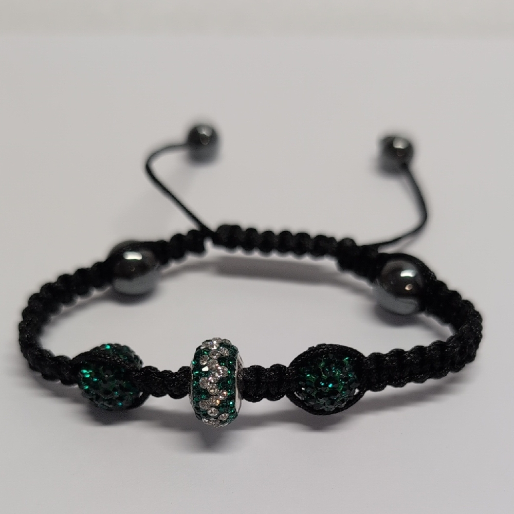 Pandora Black and Green Charm Bracelet